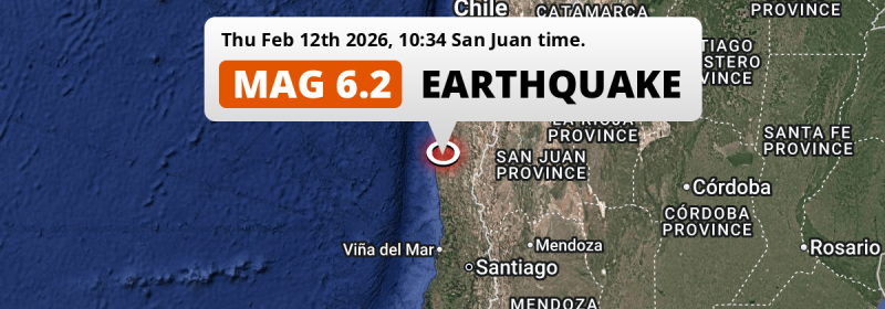 On Thursday Morning a Strong M6.2 Earthquake struck near Ovalle in Chile.