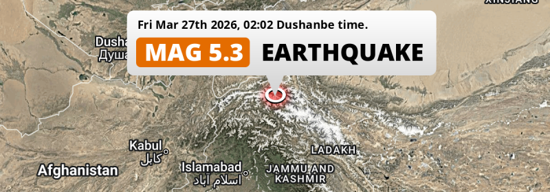 On Friday Night a Shallow M5.3 Earthquake struck 34mi from China.