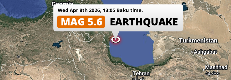 On Wednesday Afternoon an Unusually powerful M5.6 Earthquake struck near Lankaran in Azerbaijan.