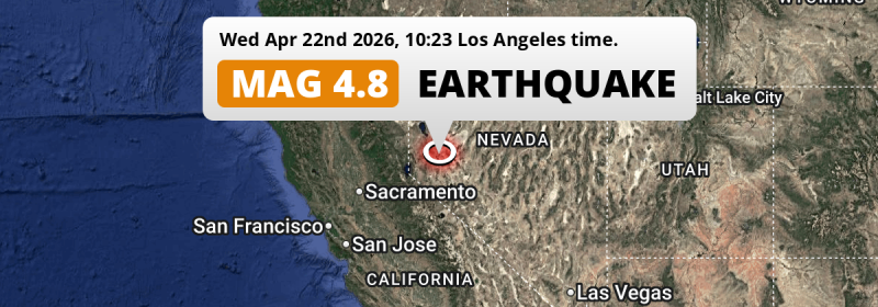 Shallow M4.8 Earthquake hit near Reno in The United States on Wednesday Morning.