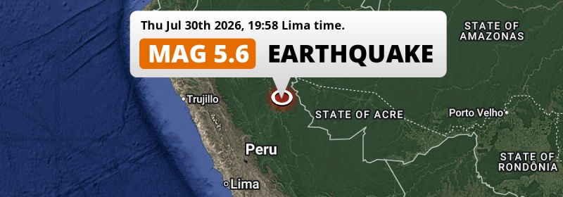 On Thursday Evening a Significant M5.6 Earthquake struck near Pucallpa in Peru.