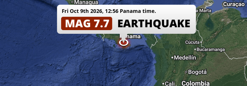 DESTRUCTIVE M7.7 Earthquake hit near Santiago de Veraguas in Panama on Friday Afternoon.