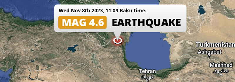  M4.4 AFTERSHOCK hit near Jalilabad in Azerbaijan on Wednesday Morning.