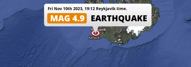 On Friday Evening a Shallow M4.9 AFTERSHOCK struck 0mi from Iceland.