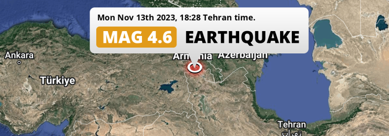Shallow M4.3 Earthquake struck on Monday Evening near Khowy in Iran.