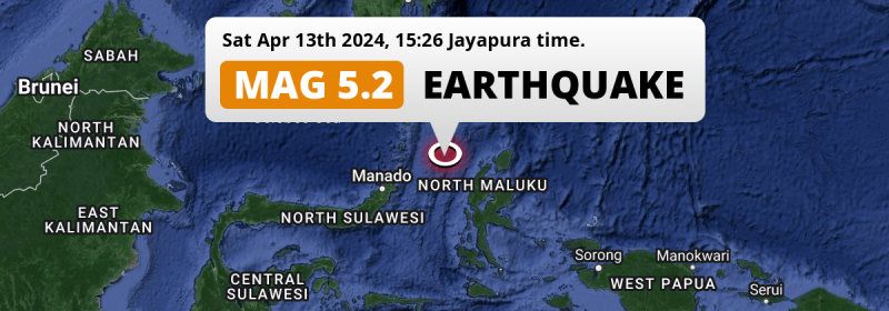 On Saturday Afternoon a Significant M5.2 FORESHOCK struck 69mi from Indonesia.